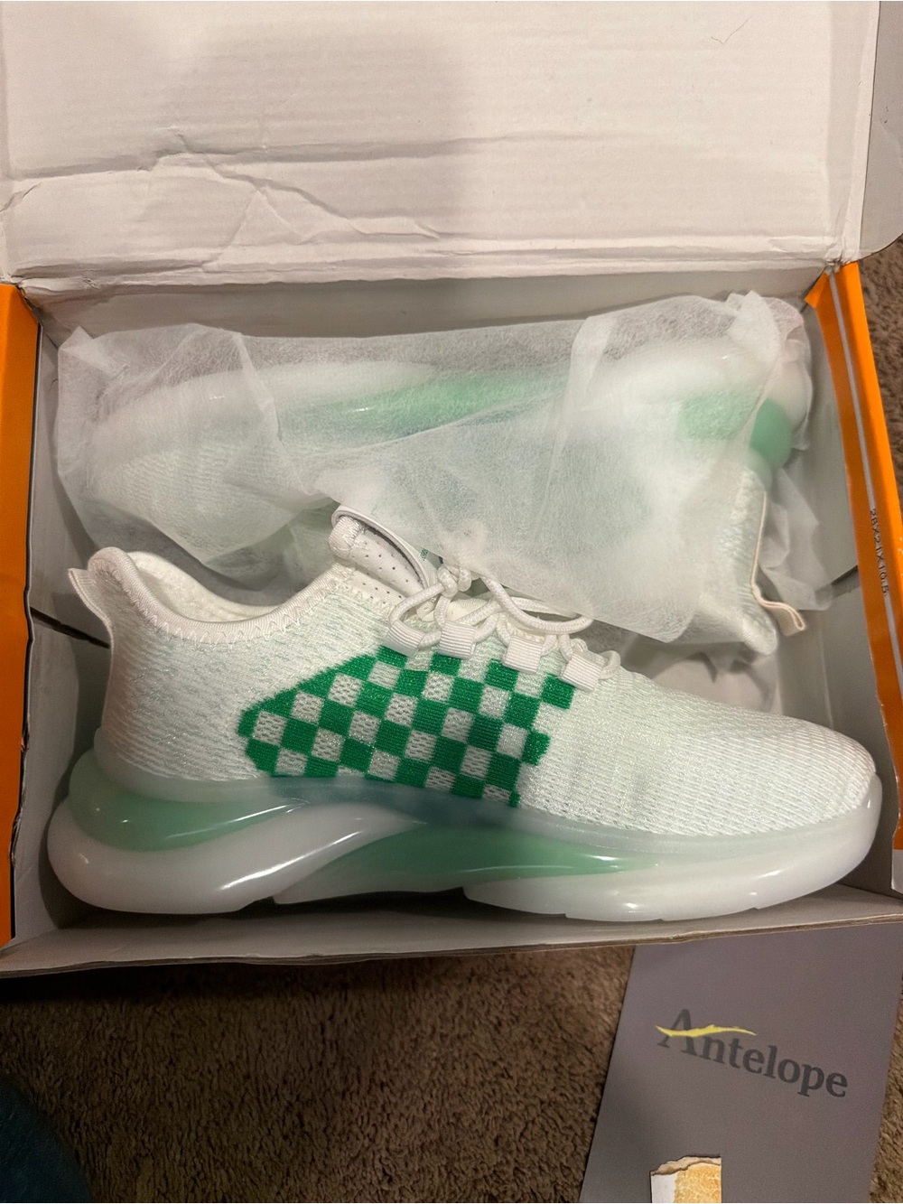 Fashion Nova Women’s Green White Lace Up Athletic Sneakers Size 9 M US